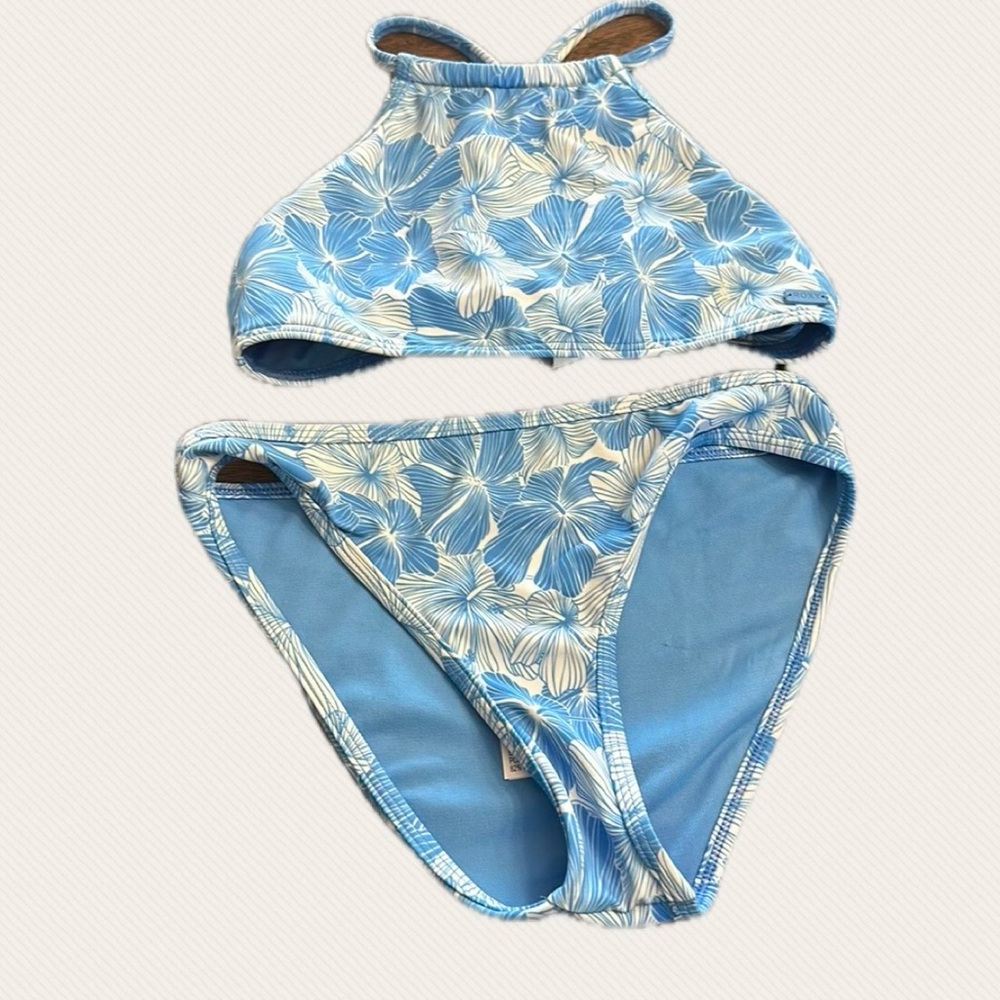 Roxy Girl Joyful Ride Crop Top Set Swimsuit
